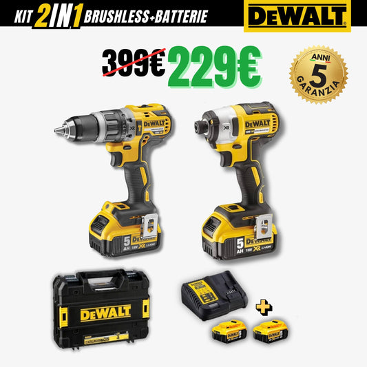 Kit 2in1 DeWalt: Trapano+Avvitatore